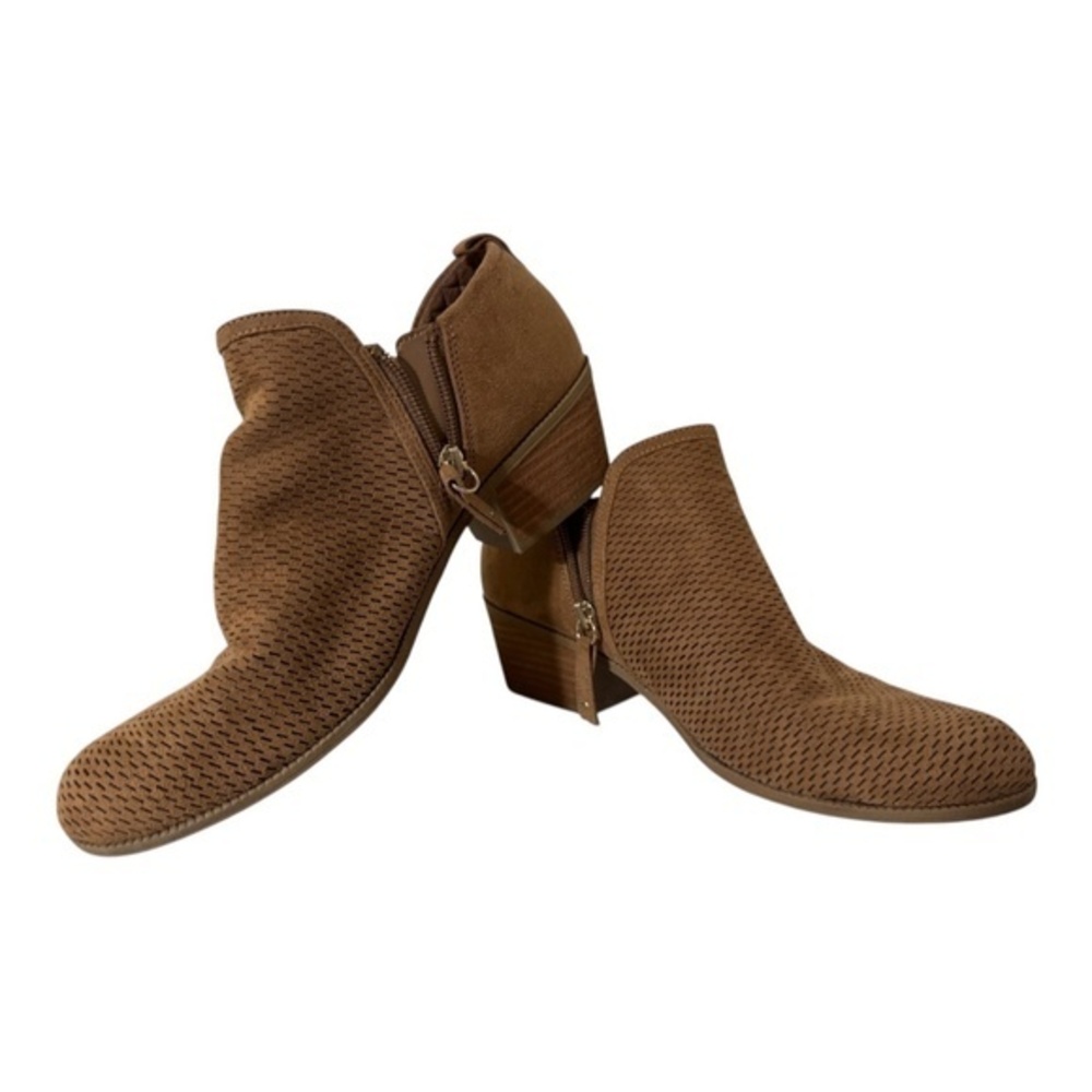 Dr Scholls Be Energized Womens Ankle Boots Beige Faux Suede Size 8.5